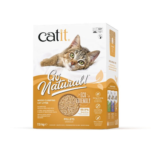 Catit Go Natural Wood Litter Pellets 7.5kg