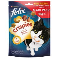 Felix Crispies Cat Treats Beef & Chicken 180g