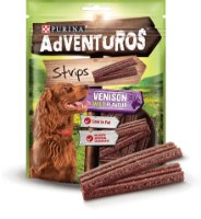 Adventuros Strips Dog Treat Venison Flavour 90g