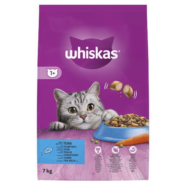 WHISKAS 1+ Tuna Adult Dry Cat Food 7kg