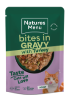 Natures Menu Cat Bites In Gravy Turkey 85g