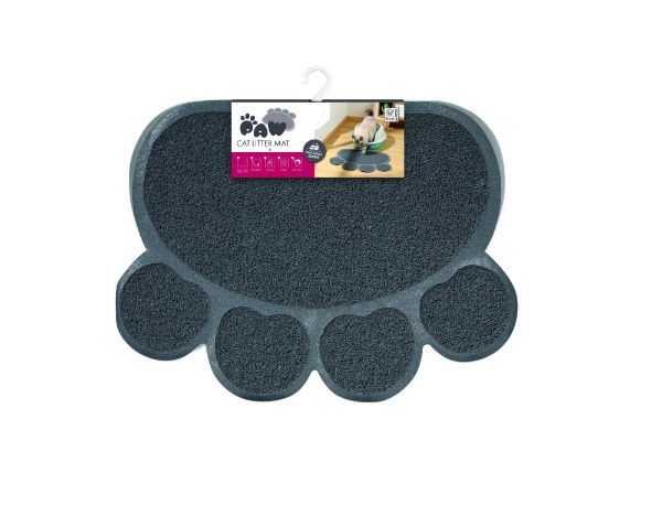 MPETS PAW Cat Litter Mat Grey
