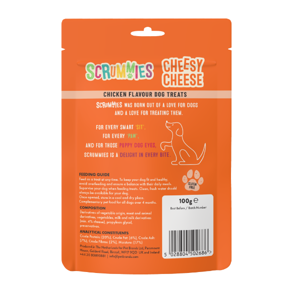 Scrummies Cheesy Cheese Dog Treats 100g
