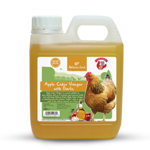 Natures Grub Organic Cider Vinegar With Garlic 1ltr