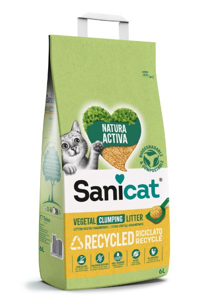 Sanicat Natura Activa Recycled Cat Litter 6L