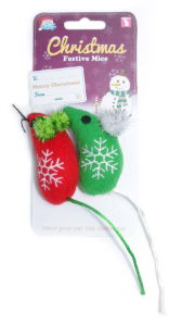 Pet Brands Christmas Mice 2pack