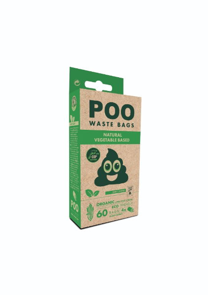 MPETS POO Dog Waste Bags (60 bags) - Mint Scented