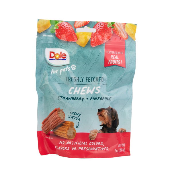 Dole Dog Chews Assorted (Strawberry + Pineapple) 200g