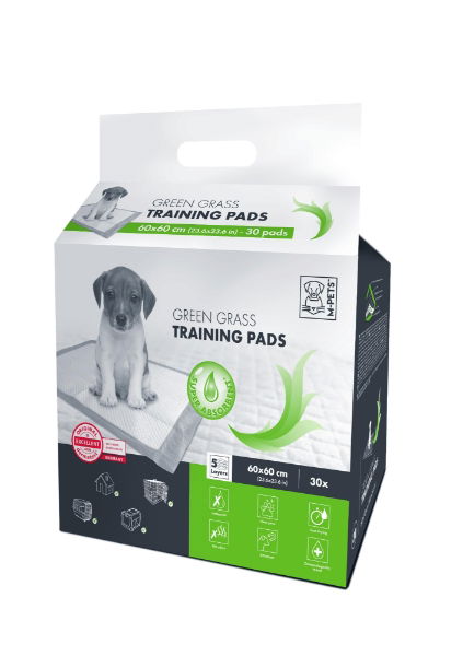M-PETS Green Grass 60 X 60  Training Pads - 30 Pcs