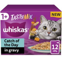 Whiskas 1+ Cat Pouches Tasty Mix Catch Of The Day In Gravy