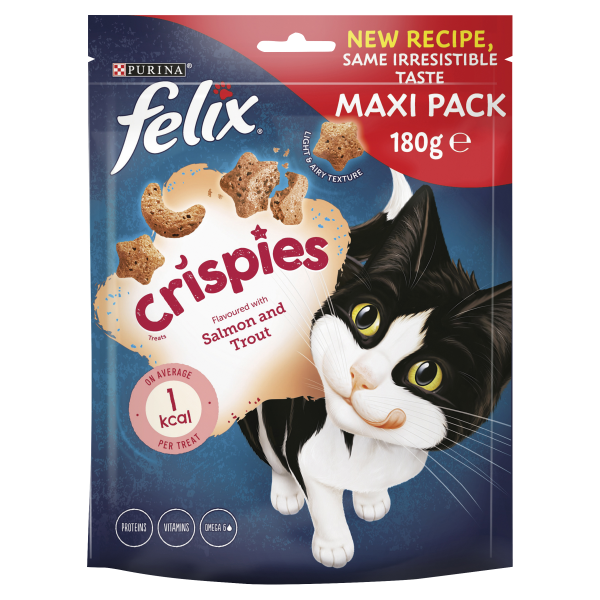 Felix Crispies Cat Treats Salmon & Trout 180g