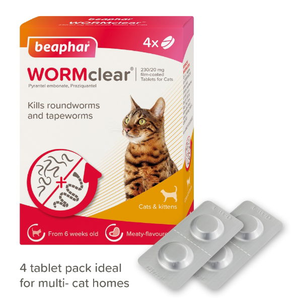 Beaphar WORMclear Cat 4 Tablet