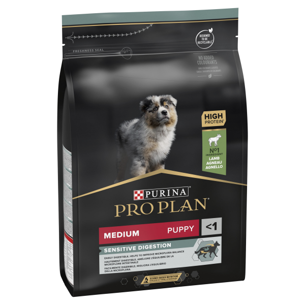 PRO PLAN Optidigest Sensitive Digest Medium Puppy Dry Dog Food Lamb 3kg