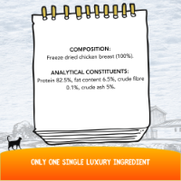 COOKHOUSE Luxury Cat Treats - Freeze Dried - 100% Chicken Breast