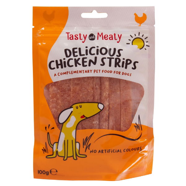 Tasty & Meaty Chicken Strips 100g