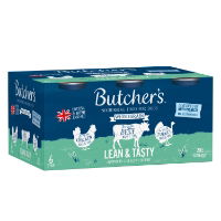 Butcher's Lean & Tasty Low Fat Dog Food Tins 6x390g