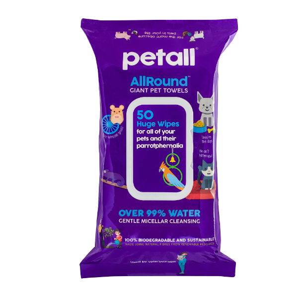 Petall Allround Giant Pet Towels 50 Wipes