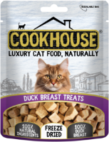 COOKHOUSE Luxury Cat Treats - Freeze Dried - 100% Duck Breast