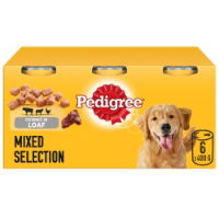 PEDIGREE Adult Wet Dog Food Tins Mixed in Loaf 6 x 400g