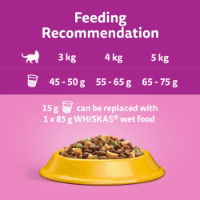 WHISKAS Adult Complete Dry Cat Food Biscuits Chicken 7kg