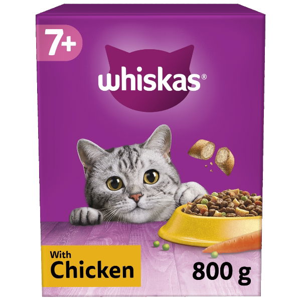 Whiskas 7+ Cat Complete Dry With Chicken 800g
