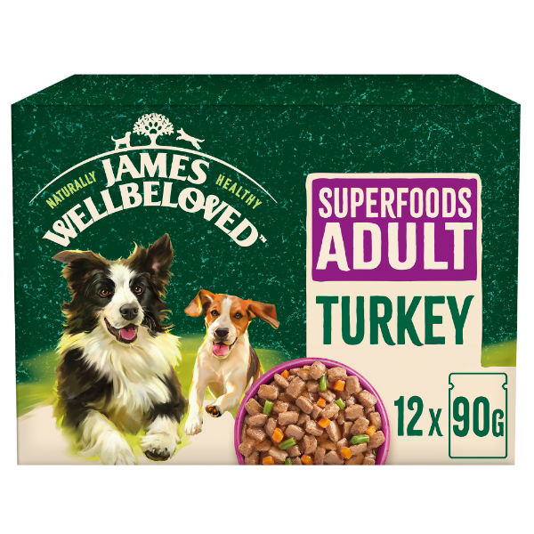 Jwb Superfood Adult Turkey in Gravy Pouch 12 x 90g