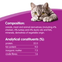 WHISKAS Crunch Tasty Topping Adult Cat Treat Biscuits 100g