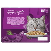 WHISKAS 1+ Cat Pouches Aromatic Seafood in Gravy 12x85g
