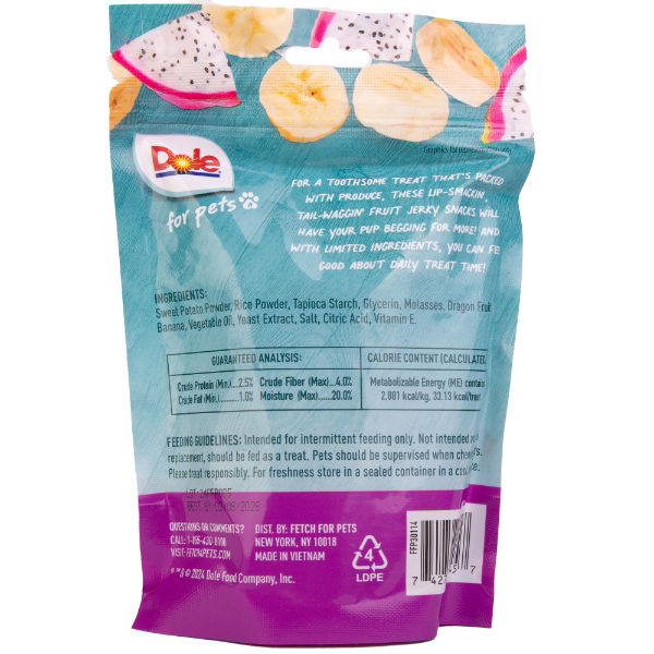 Dole Plant Based Jerky Banana & Dragonfruit 170g Bag