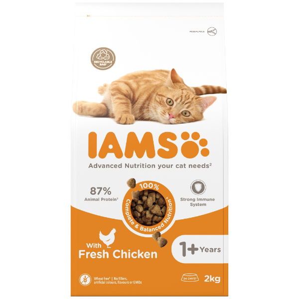 Iams Vitality Adult Cat With Fresh Chicken 2kg