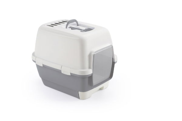 Stefanplast Cathy Clever & Smart Litter Tray - Grey/White