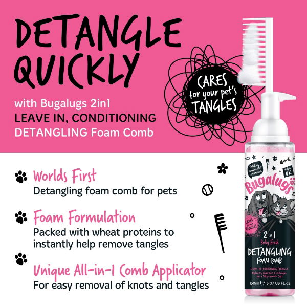 2 in 1 Detangle & Conditioning Foam Comb Baby Fresh 150ml