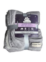 Dream Paws Pet Blanket - Flint Grey. Size: 110 x 75cm