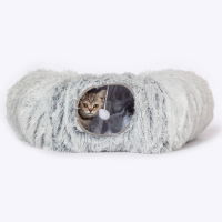 Danish Design Cat Tunnel Fur Grey