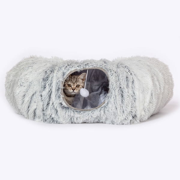 Danish Design Cat Tunnel Fur Grey