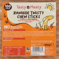 Tasty & Meaty Rawhide Chew Twist 100 pack