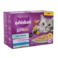 Whiskas 1+ Cat Pouches Tasty Mix Catch Of The Day In Gravy