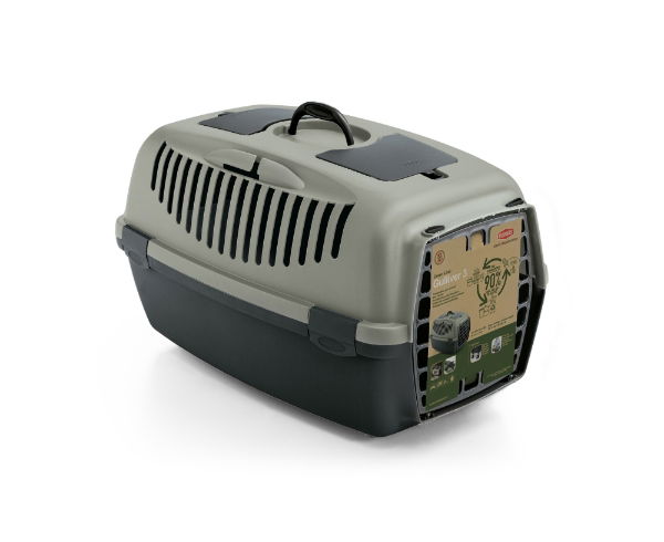 Stefanplast Gulliver 3 Medium Pet Carrier with Plastic Door - Grey