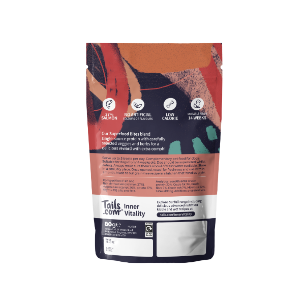 Tails.com Inner Vitality Superfood Bites Salmon 80g