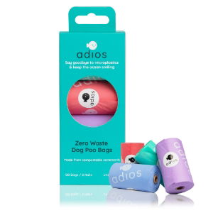 Adios Plastic Compstable Poo Bag Rainbow 8 x 15's