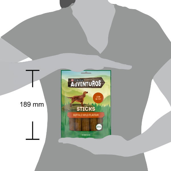 Adventuros Sticks Dog Treats Buffalo Flavour 120g