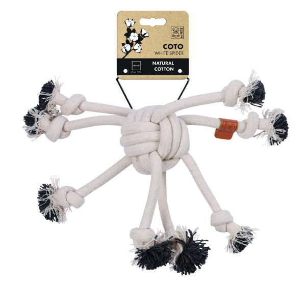 M-PETS Coto Eco Rope Dog Toys White Spider 38cm