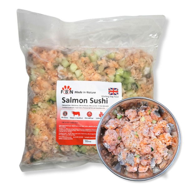 Fur Baby Nutrition Salmon Sushi Frozen Dog Food 1kg