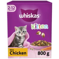 Whiskas 2-12mths Cat Complete Dry With Chicken 800g