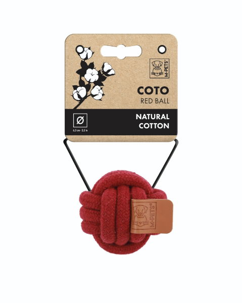 MPETS COTO ECO rope dog toys Red Ball 6.5 cm