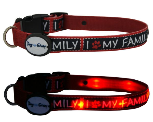 Dog E Glow I Love My Family Lead 5 Ft