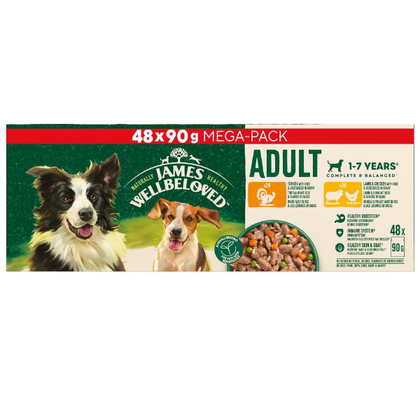 Jwb Adult Turkey in Gravy Pouch 48 x 90g