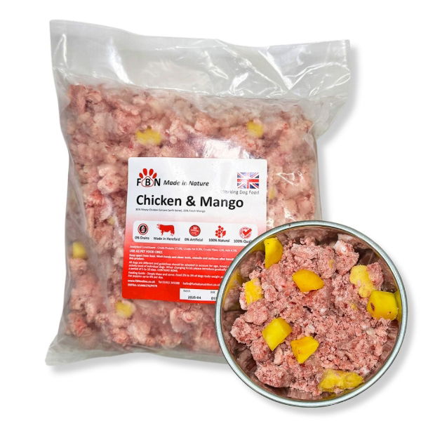 Fur Baby Nutrition Chicken & Mango Frozen Dog Food 1kg