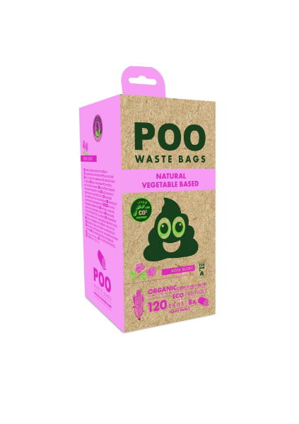 M-PETS Poo Dog Waste Bags (120 Bags) - Rose Scented