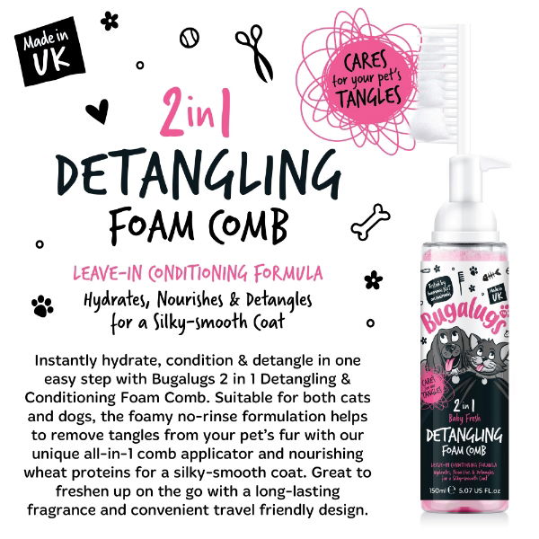 2 in 1 Detangle & Conditioning Foam Comb Baby Fresh 150ml